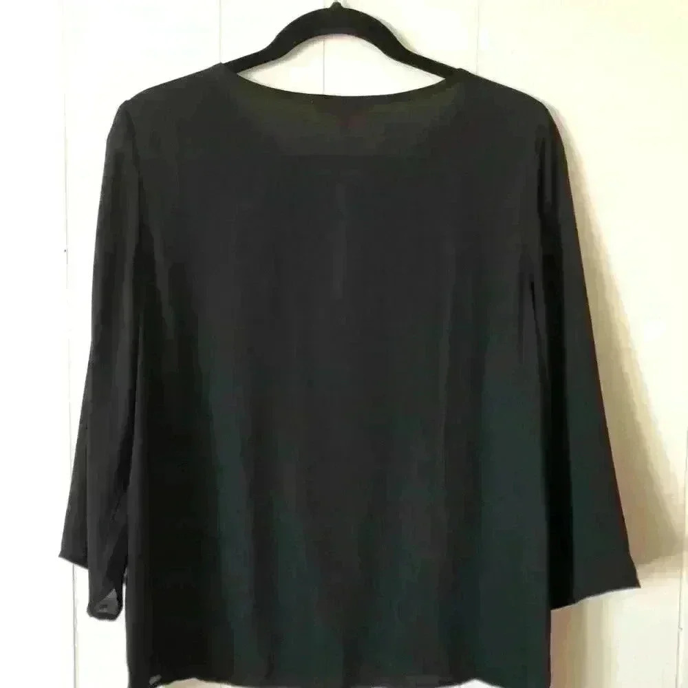 English Laundry Women's Black Long Sleeve Blouse Size M - Picture 8 of 8
